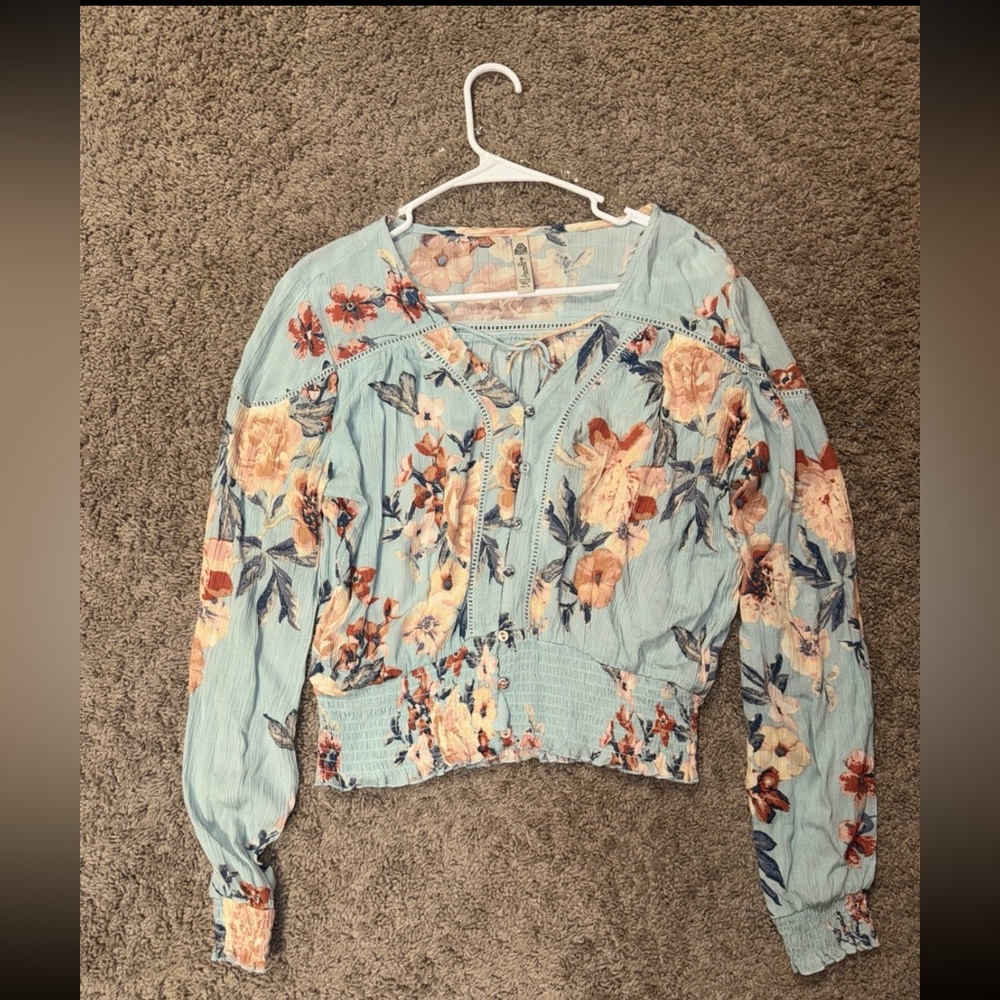Floral Long Sleeve Women's Top
